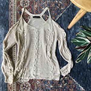 Akira Cold Shoulder Sweater